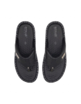 AEROWALK Black Stylish T-Shape Fashion Slipper for Men