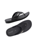 AEROWALK Black Stylish T-Shape Fashion Slipper for Men 1.1