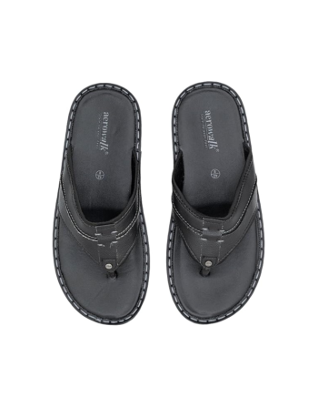 AEROWALK Black Stylish Slipper for Men