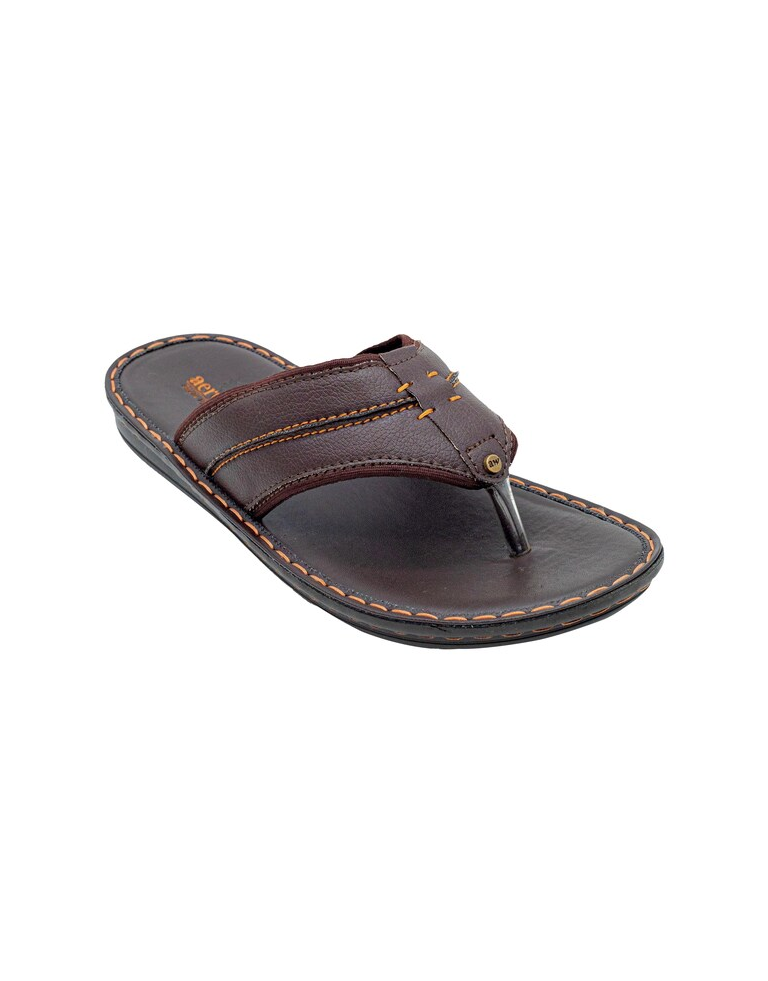 AEROWALK Brown Stylish V-Shape Fashion Sandal Slipper for Men 1.1