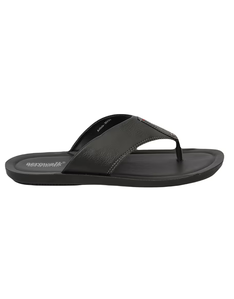 Aerowalk Black Thong-Strap Slip-On Flip-Flops 1.1