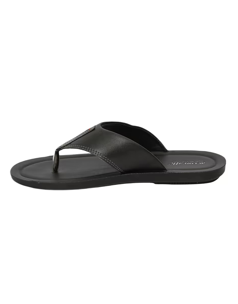 Aerowalk Black Thong-Strap Slip-On Flip-Flops 1.3