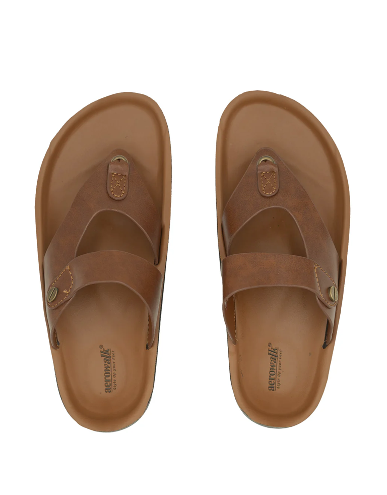 Aerowalk Brown TAN Slipper with slip-on for male 1.4