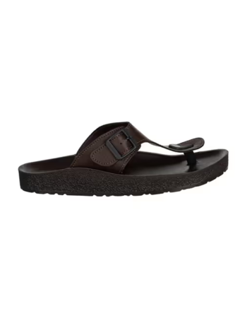 Aerowalk Men Brown T-Shape Slipper with Buckle Styling