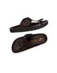 Aerowalk Men Brown T-Shape Slipper with Buckle Styling 1.1
