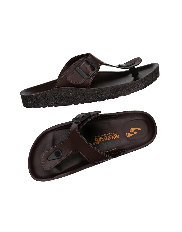 Aerowalk Men Slipper #KC28 - BROWN 1.4