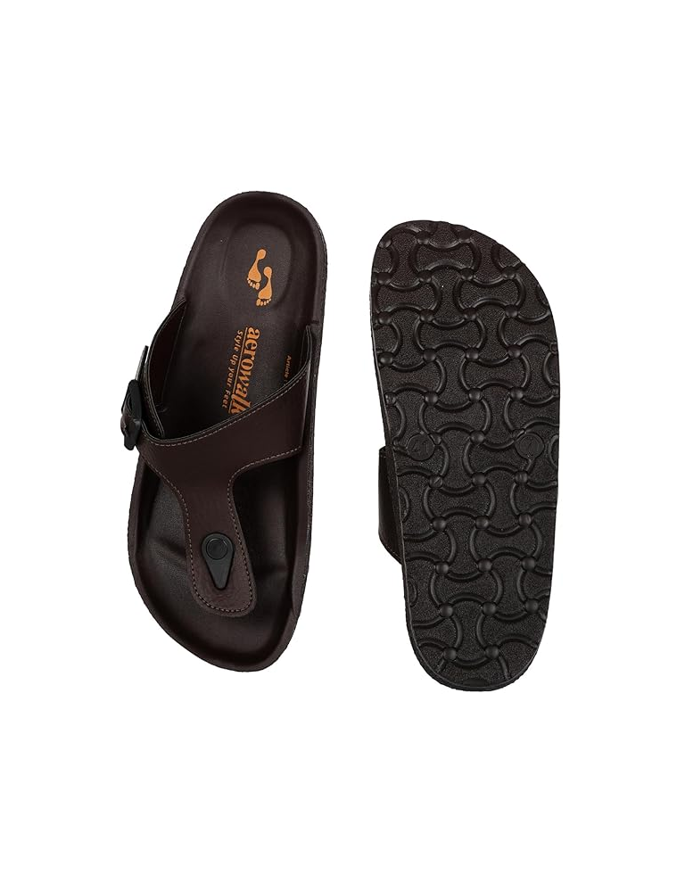 Aerowalk Men Slipper #KC28 - BROWN 1.5